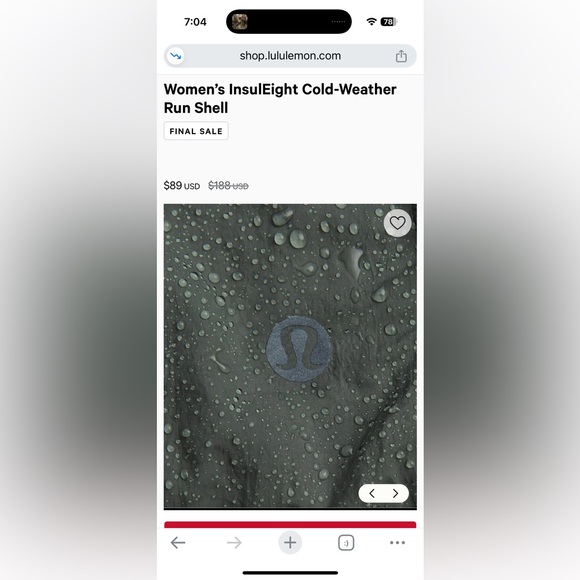 lululemon Women’s InsulEight Cold-Weather Run Shell in green - Picture 11 of 14